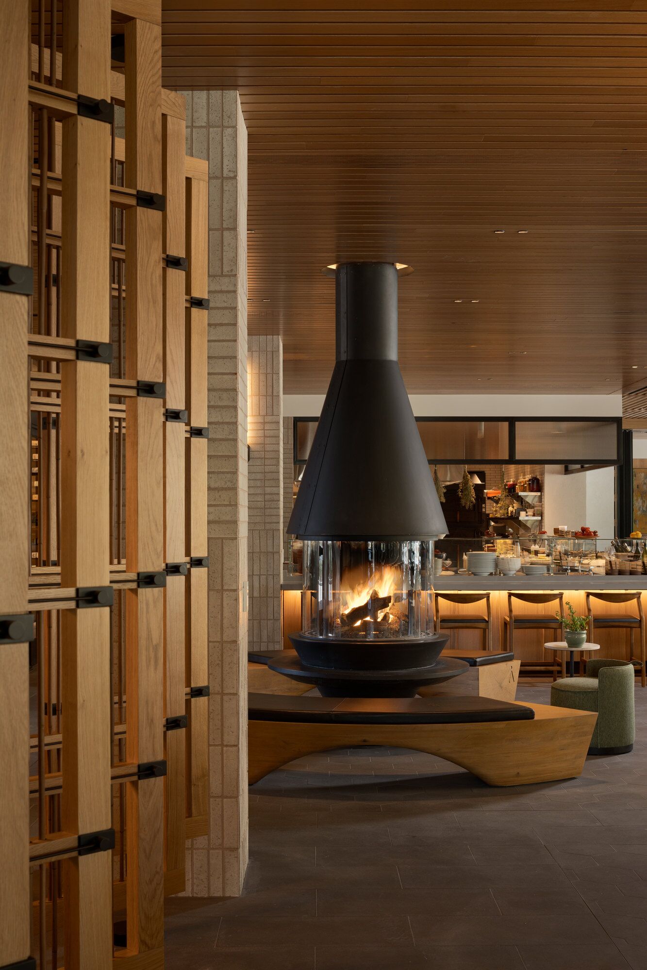 fireplace at appellation healdsburg
